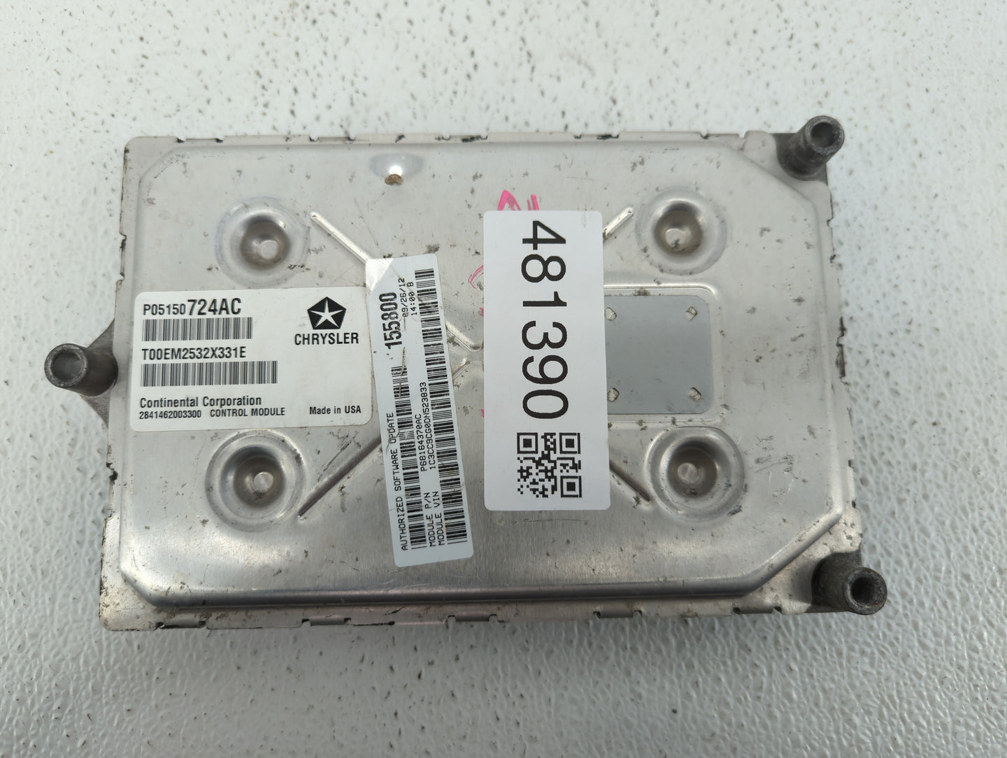 2013 Chrysler 200 PCM Engine Control Computer ECU ECM PCU OEM P/N:P05150724AC P68164370AE, P051507603AB, P68164370AD Fits OE
