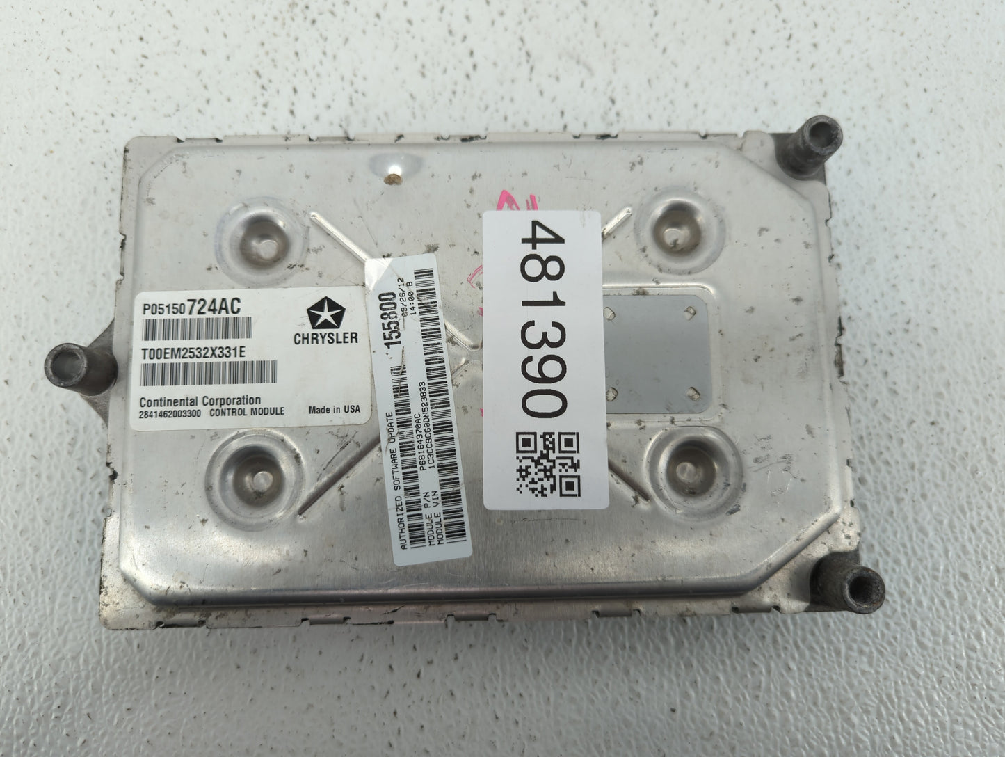 2013 Chrysler 200 PCM Engine Control Computer ECU ECM PCU OEM P/N:P05150724AC P68164370AE, P051507603AB, P68164370AD Fits OE