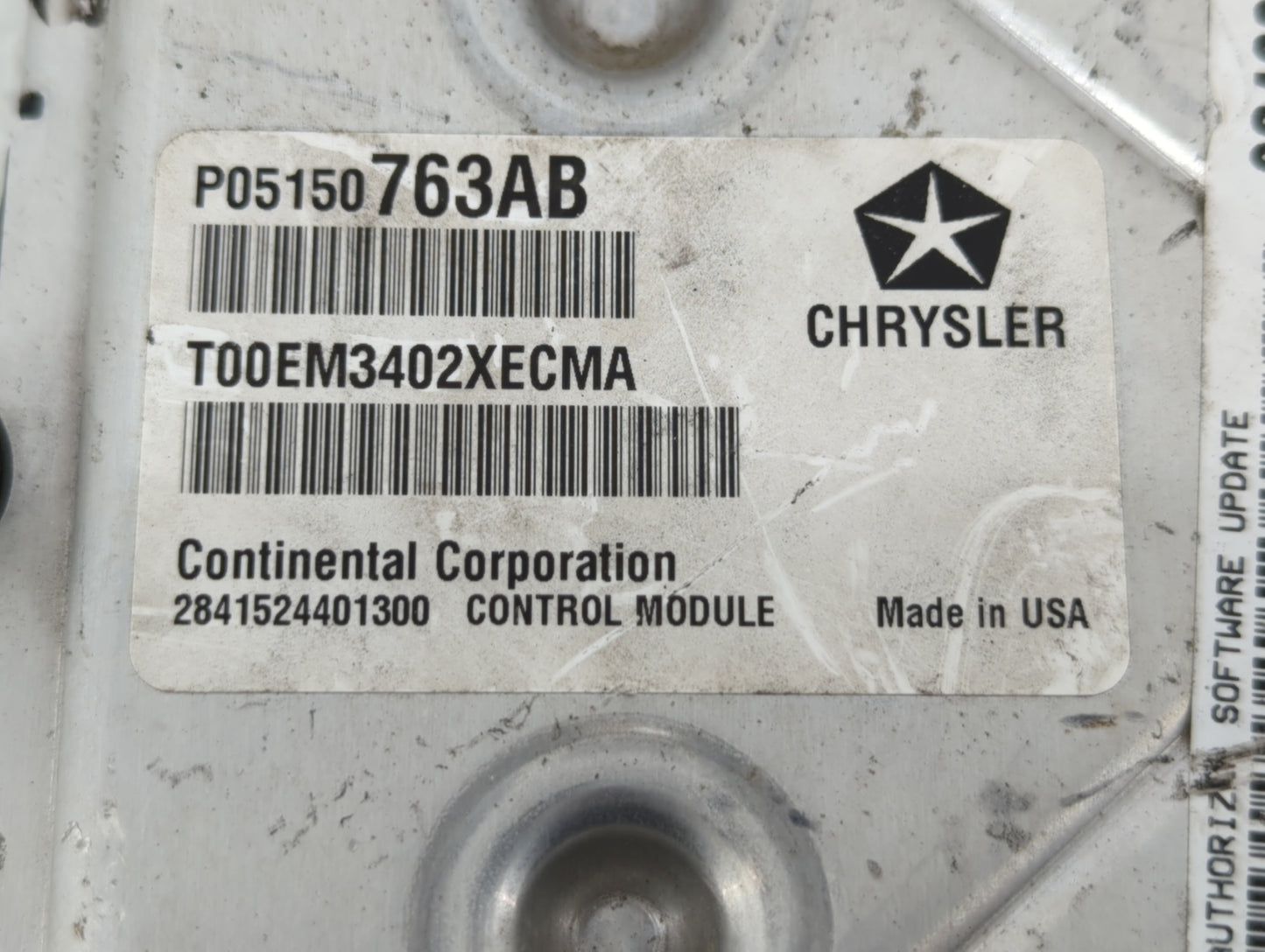 2013 Chrysler 200 PCM Engine Control Computer ECU ECM PCU OEM P/N:P05150763AB P68164366AB, P68164364AC, P05150761AB Fits OEM