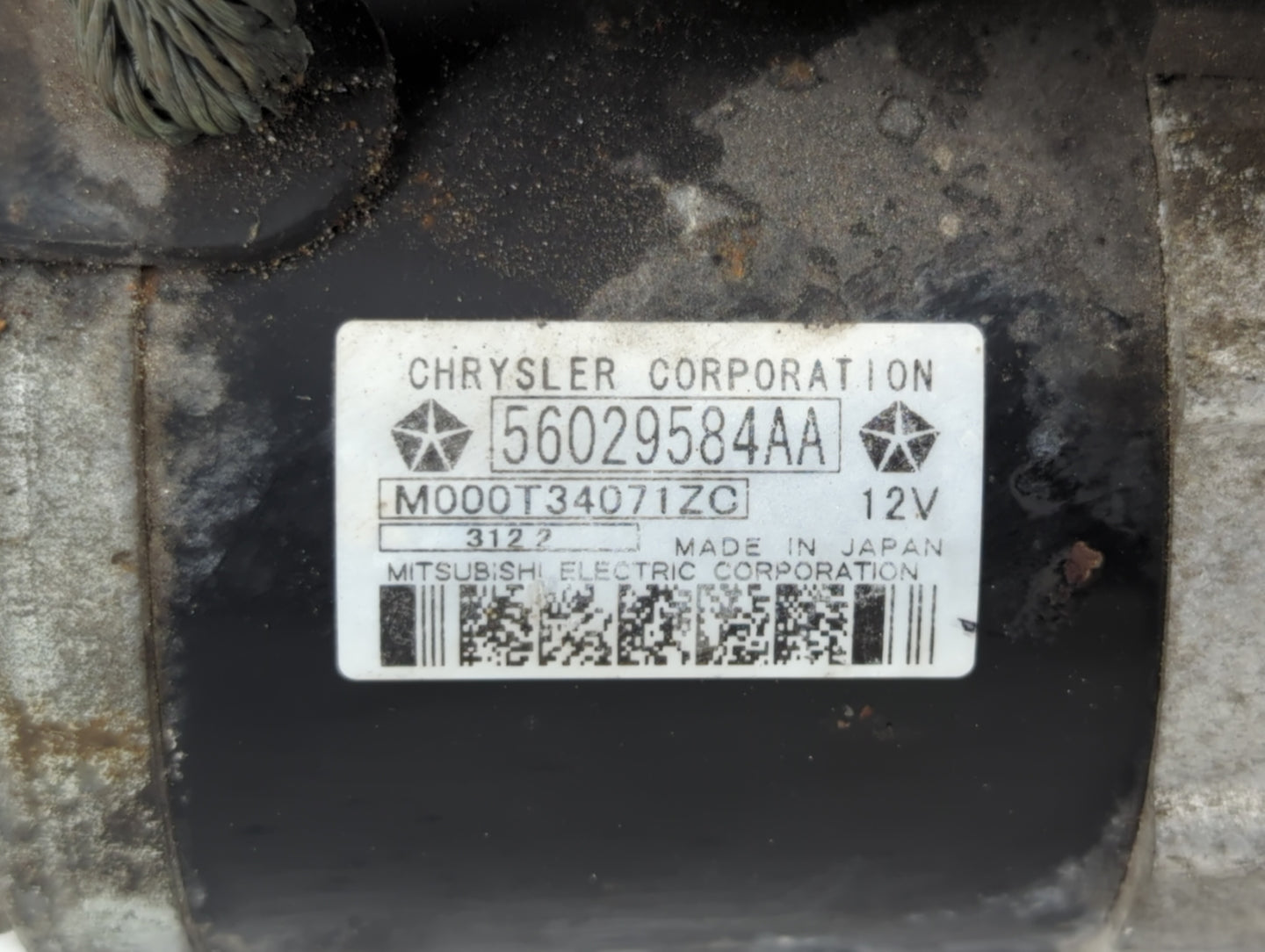 2013 Chrysler 200 Car Starter Motor Solenoid OEM P/N:56029584AA Fits OEM Used Auto Parts - Oemusedautoparts1.com