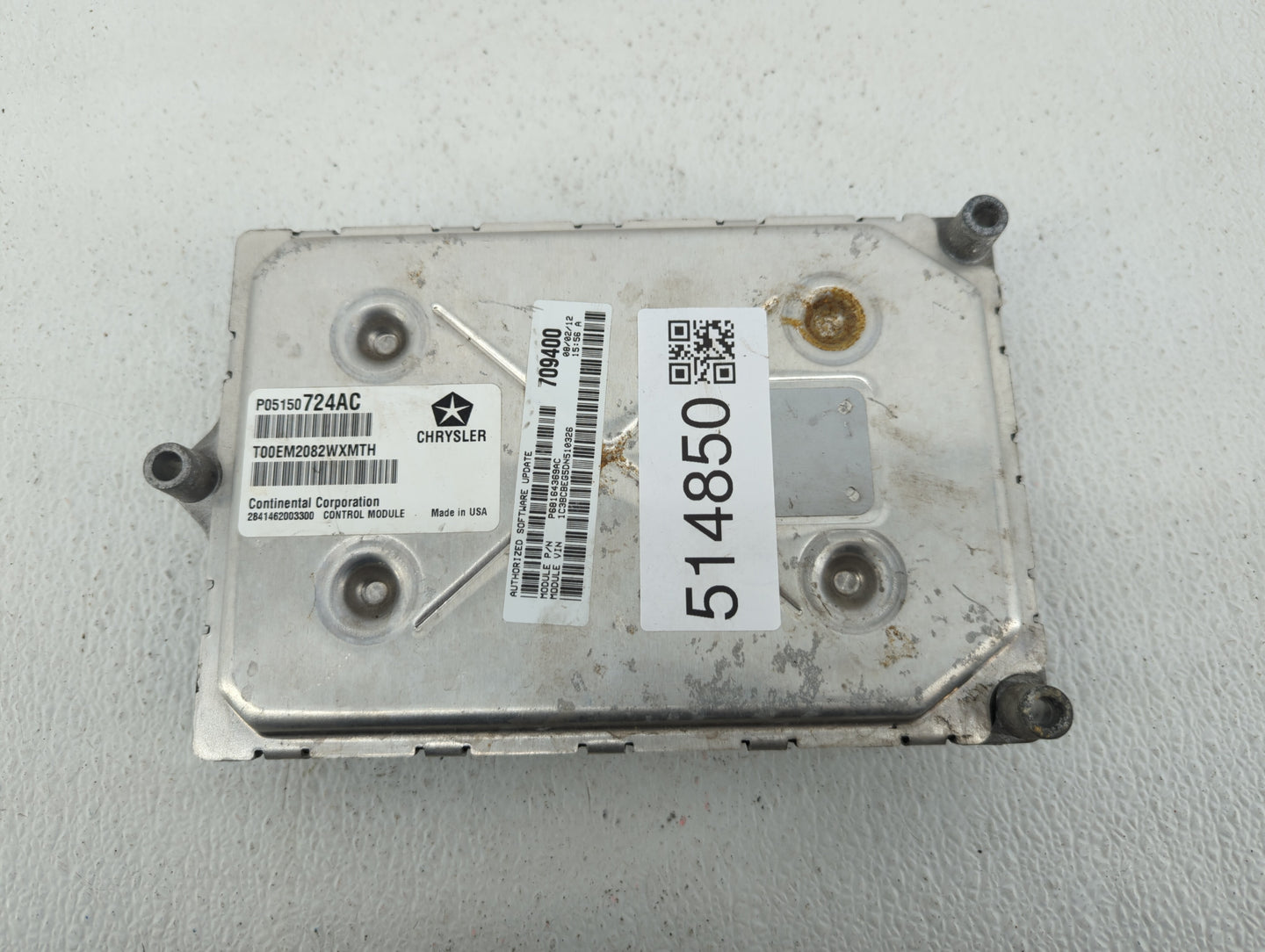 2013 Chrysler 200 PCM Engine Control Computer ECU ECM PCU OEM P/N:P05150724AC Fits OEM Used Auto Parts - Oemusedautoparts1.c