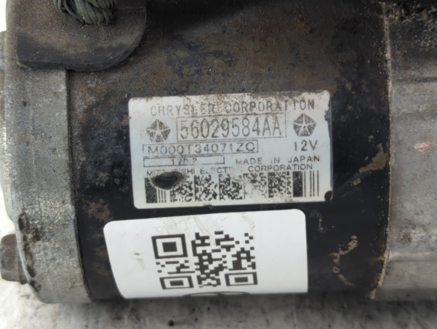 2011-2014 Chrysler 200 Car Starter Motor Solenoid OEM P/N:M000T34071ZC 56029584AA Fits Fits 2011 2012 2013 2014 OEM Used Aut