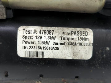 2011-2014 Chrysler 200 Car Starter Motor Solenoid OEM Fits Fits 2011 2012 2013 2014 OEM Used Auto Parts