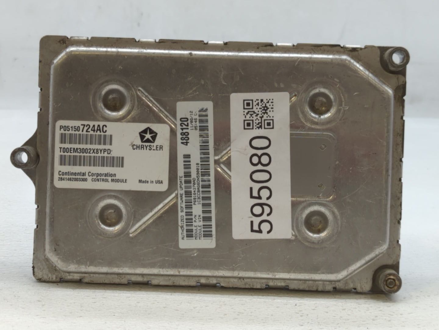 2013 Chrysler 200 PCM Engine Control Computer ECU ECM PCU OEM P/N:P05150724AC Fits OEM Used Auto Parts - Oemusedautoparts1.c