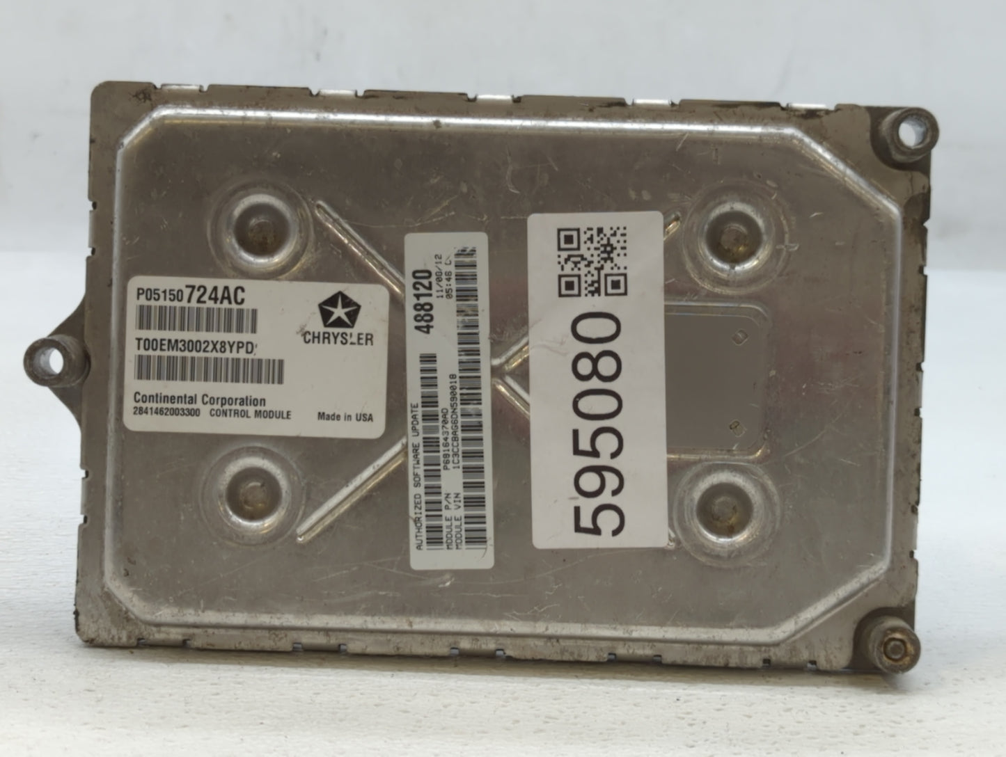 2013 Chrysler 200 PCM Engine Control Computer ECU ECM PCU OEM P/N:P05150724AC Fits OEM Used Auto Parts - Oemusedautoparts1.c