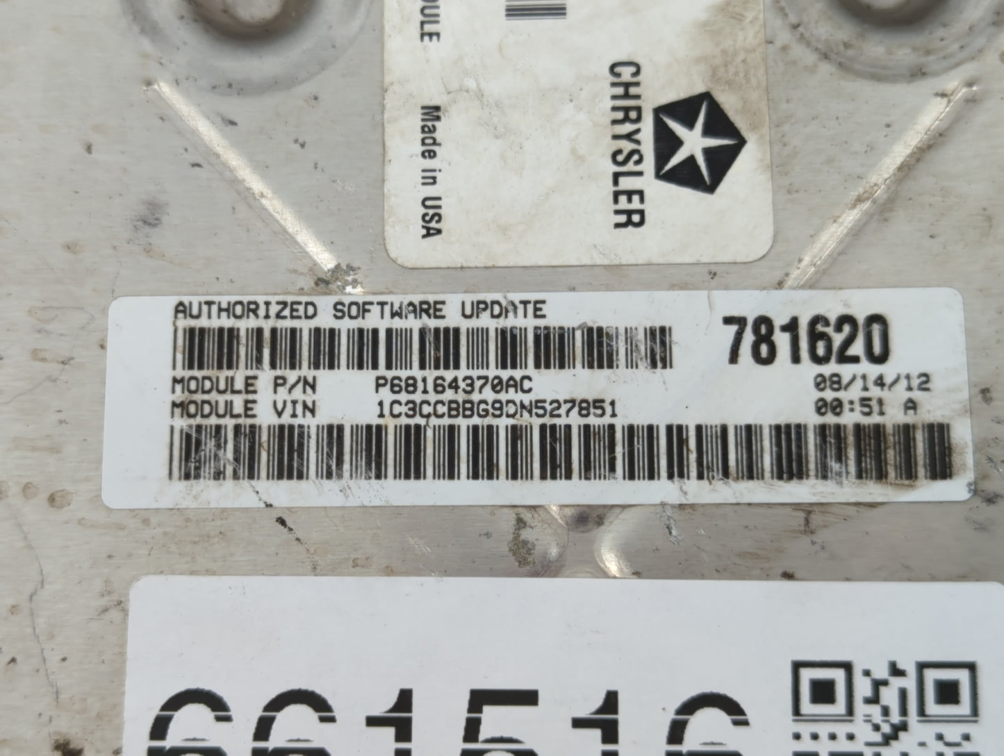 2013 Chrysler 200 PCM Engine Control Computer ECU ECM PCU OEM P/N:P68164370AC P05150724AC Fits OEM Used Auto Parts - Oemused