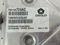 2013 Chrysler 200 PCM Engine Control Computer ECU ECM PCU OEM P/N:P68164370AC P05150724AC Fits OEM Used Auto Parts - Oemused