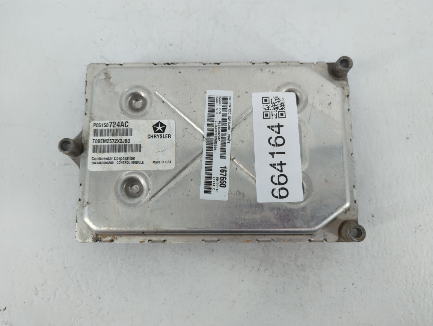2013 Chrysler 200 PCM Engine Control Computer ECU ECM PCU OEM P/N:P68164370AC P05150724AC Fits OEM Used Auto Parts - Oemused