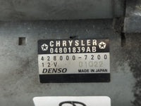 2011-2014 Chrysler 200 Car Starter Motor Solenoid OEM P/N:428000-7200 04801839AB Fits Fits 2011 2012 2013 2014 OEM Used Auto