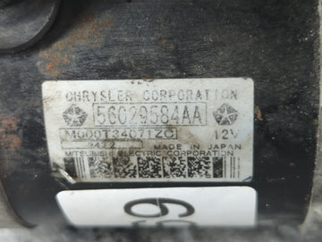2013 Chrysler 200 Car Starter Motor Solenoid OEM P/N:M000T34071ZC 56029584AA Fits OEM Used Auto Parts