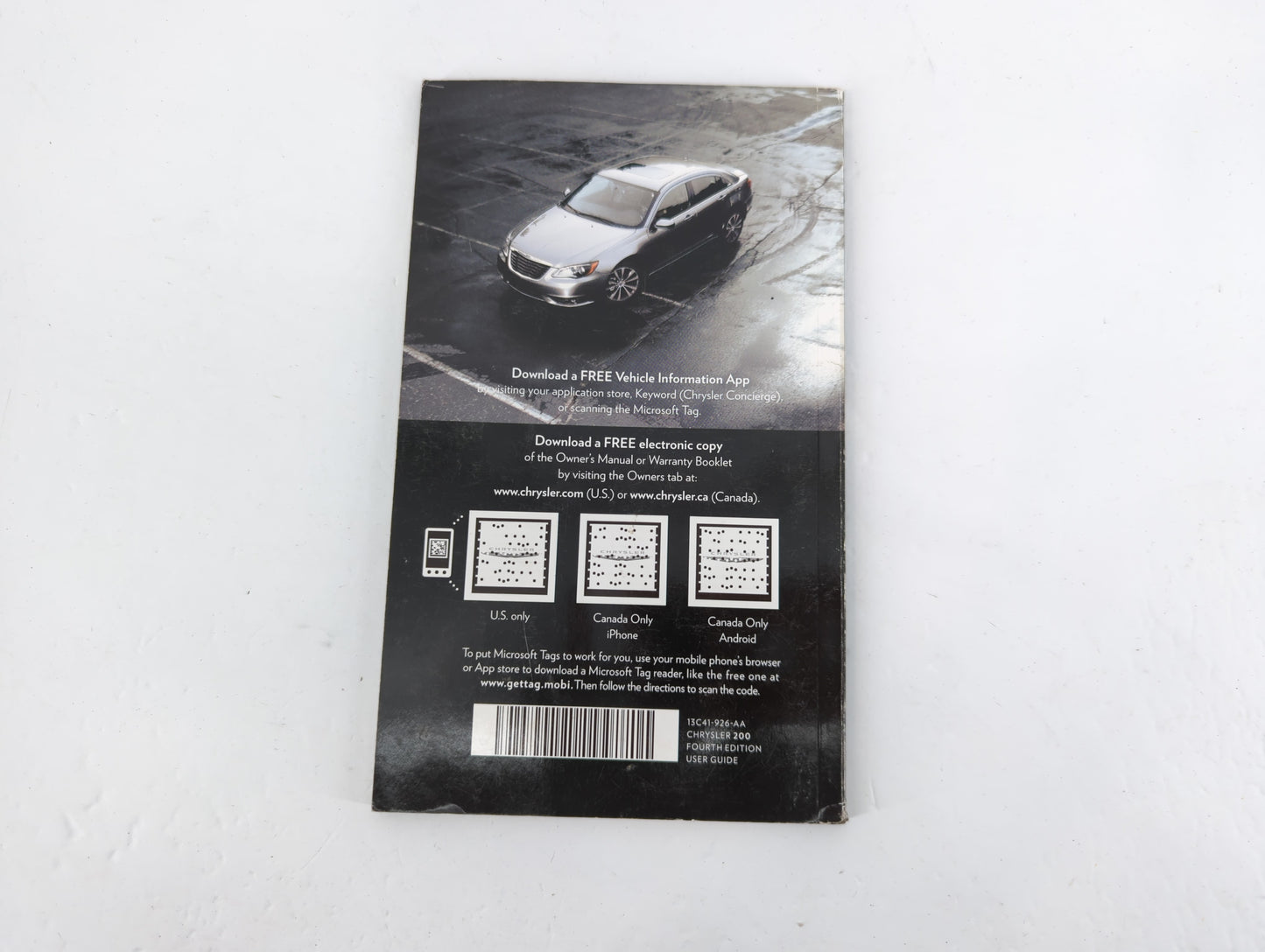2013 Chrysler 200 Owners Manual Book Guide P/N:13C41-926-AA OEM Used Auto Parts - Oemusedautoparts1.com