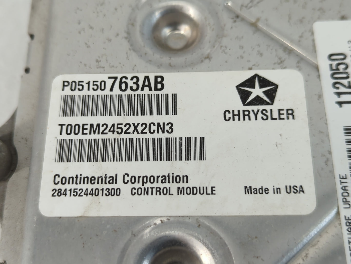 2013 Chrysler 200 PCM Engine Control Computer ECU ECM PCU OEM P/N:P05150763AB Fits OEM Used Auto Parts - Oemusedautoparts1.c