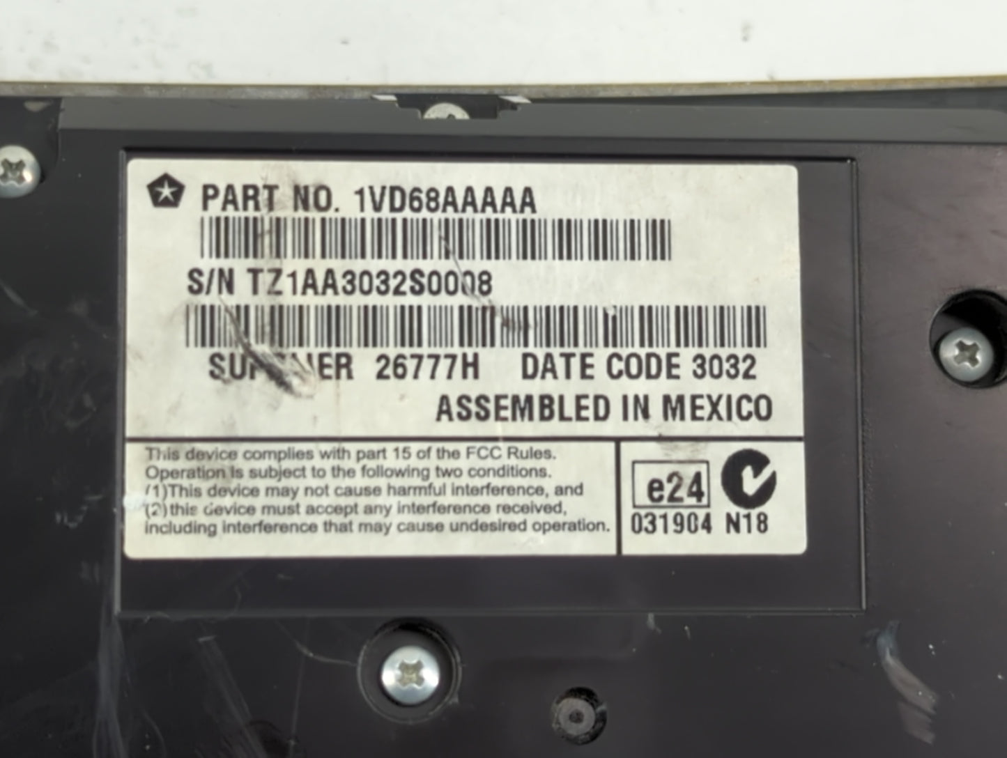 2013-2014 Chrysler 300 Climate Control Module Temperature AC/Heater Replacement P/N:1VD68AAAAA Fits Fits 2013 2014 OEM Used 
