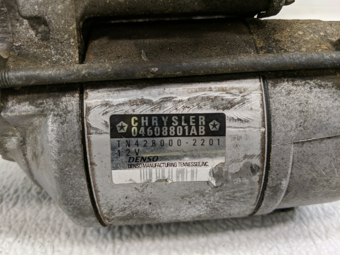 2005-2014 Chrysler 300 Car Starter Motor Solenoid OEM P/N:TN428000-2201 04608801AB Fits OEM Used Auto Parts - Oemusedautopar