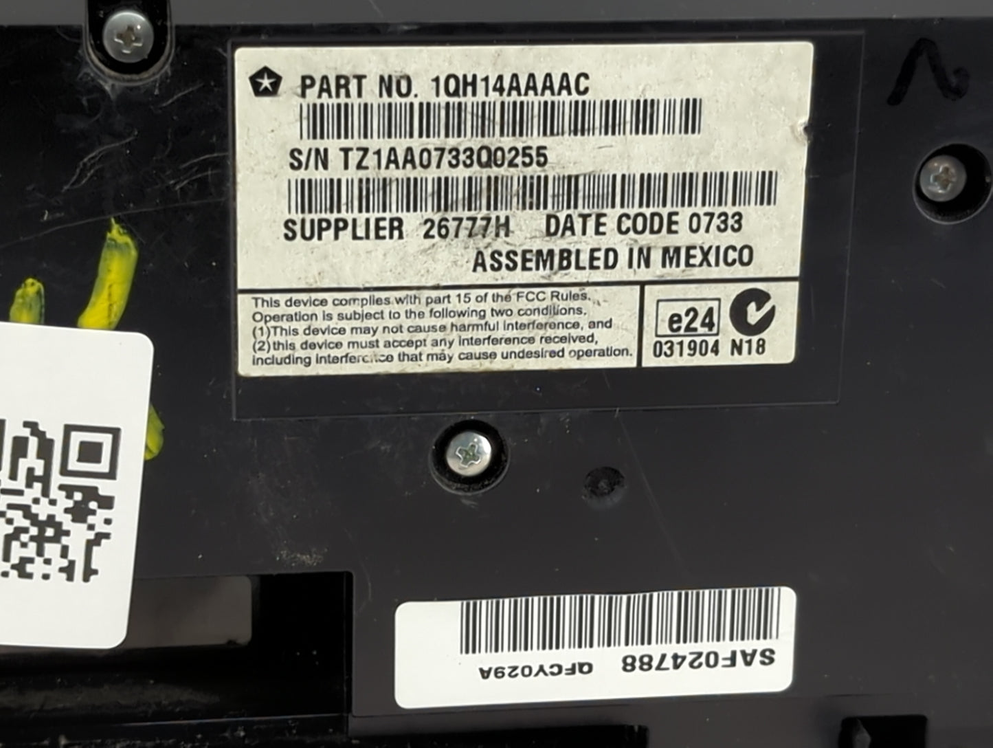 2013-2014 Chrysler 300 Climate Control Module Temperature AC/Heater Replacement P/N:1QH14AAAAC Fits Fits 2013 2014 OEM Used 