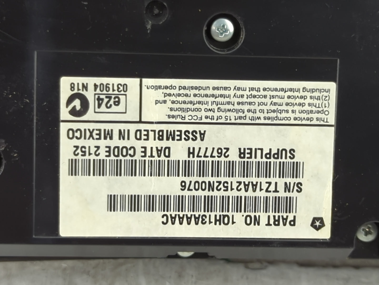 2013 Chrysler 300 Climate Control Module Temperature AC/Heater Replacement P/N:1QH13AAAC SAC028606, QFCY018A Fits OEM Used A