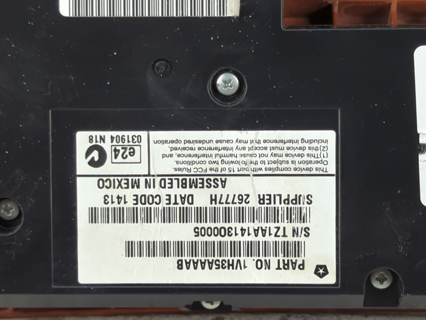 2013 Chrysler 300 Climate Control Module Temperature AC/Heater Replacement P/N:1VH35AAAB SAK054409 Fits OEM Used Auto Parts 