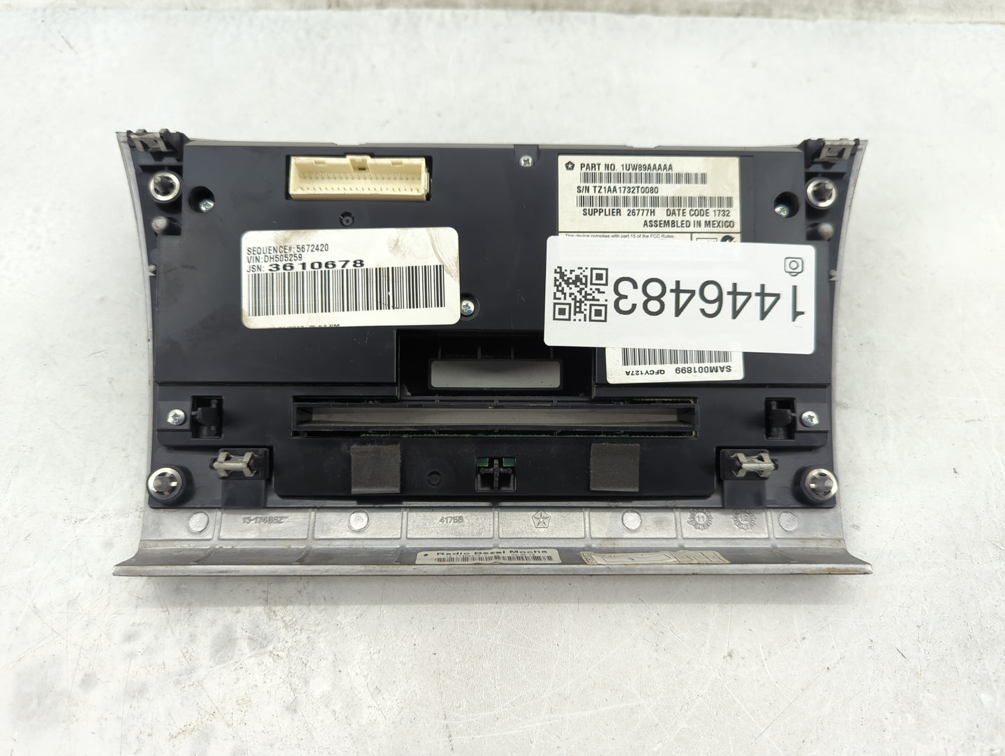 2013-2014 Chrysler 300 Climate Control Module Temperature AC/Heater Replacement P/N:1UW89AAAAA Fits Fits 2013 2014 OEM Used 