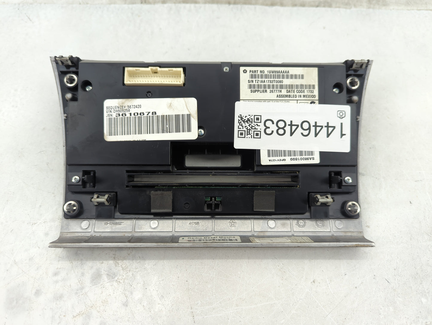 2013-2014 Chrysler 300 Climate Control Module Temperature AC/Heater Replacement P/N:1UW89AAAAA Fits Fits 2013 2014 OEM Used 