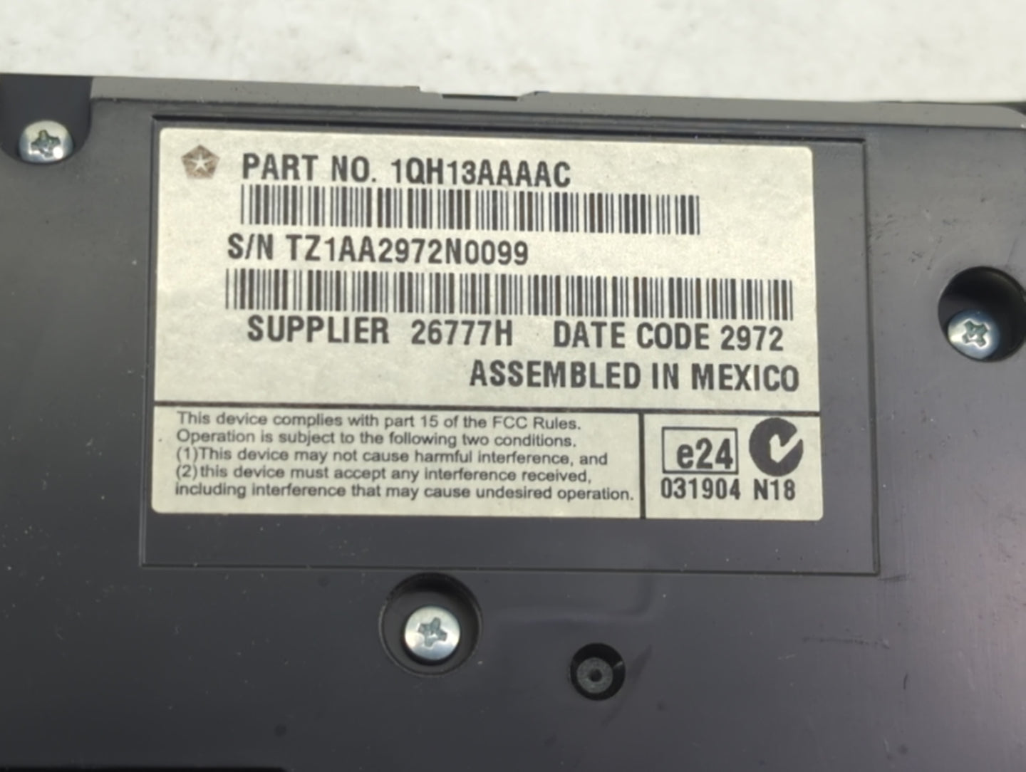 2013-2014 Chrysler 300 Climate Control Module Temperature AC/Heater Replacement P/N:1QH13AAAAC Fits Fits 2013 2014 OEM Used 