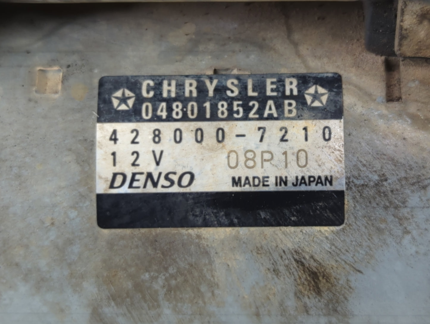 2011-2016 Chrysler 300 Car Starter Motor Solenoid OEM P/N:428000-7210 04801852AB Fits Fits 2011 2012 2013 2014 2015 2016 OEM