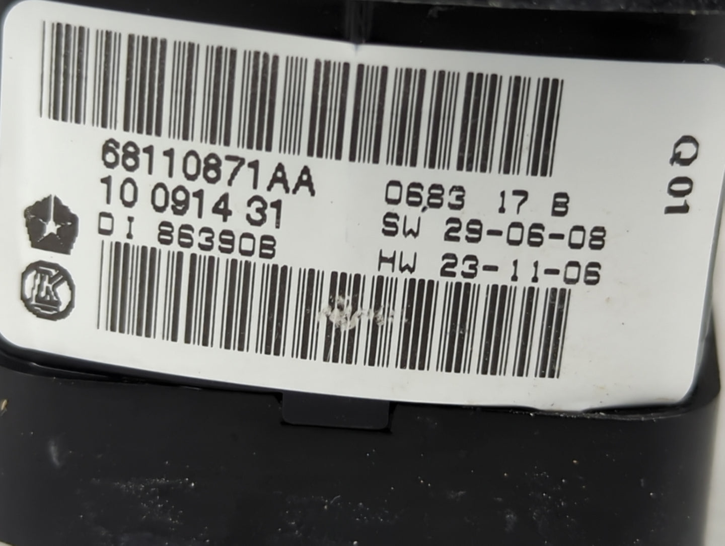2013 Chrysler Town and Country Master Power Window Switch Replacement Driver Side Left P/N:68110871AA Fits OEM Used Auto Par