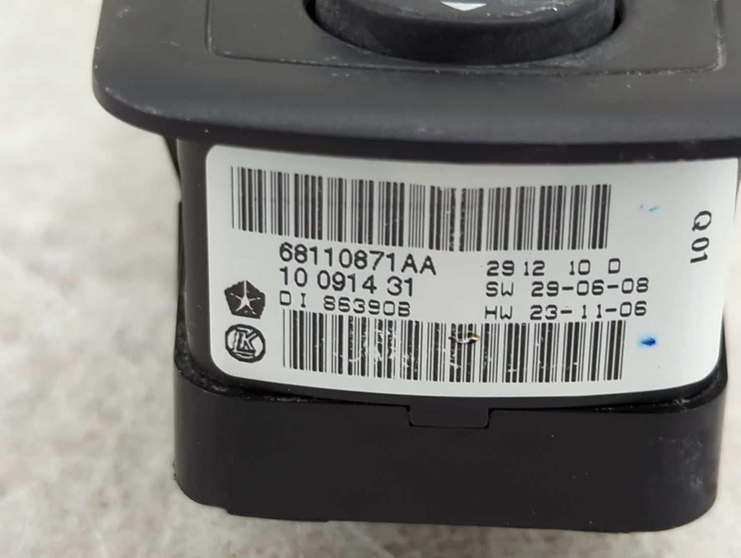 2013 Chrysler Town and Country Master Power Window Switch Replacement Driver Side Left P/N:68110871AA Fits OEM Used Auto Par