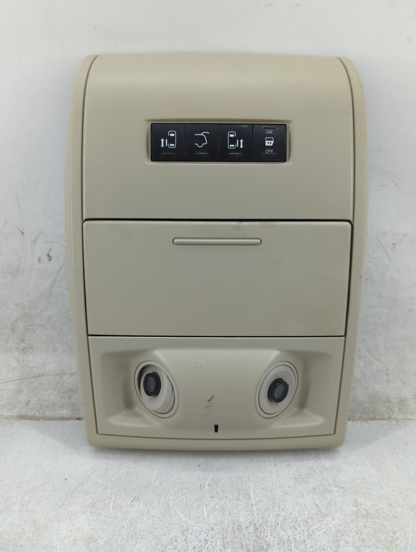 2013 Chrysler Town And Country Overhead Roof Console Tan - Oemusedautoparts1.com