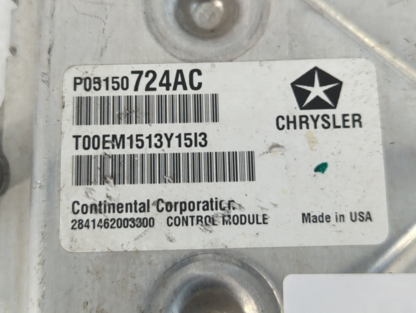 2013 Chrysler Town & Country PCM Engine Control Computer ECU ECM PCU OEM P/N:P05150724AC Fits OEM Used Auto Parts - Oemuseda