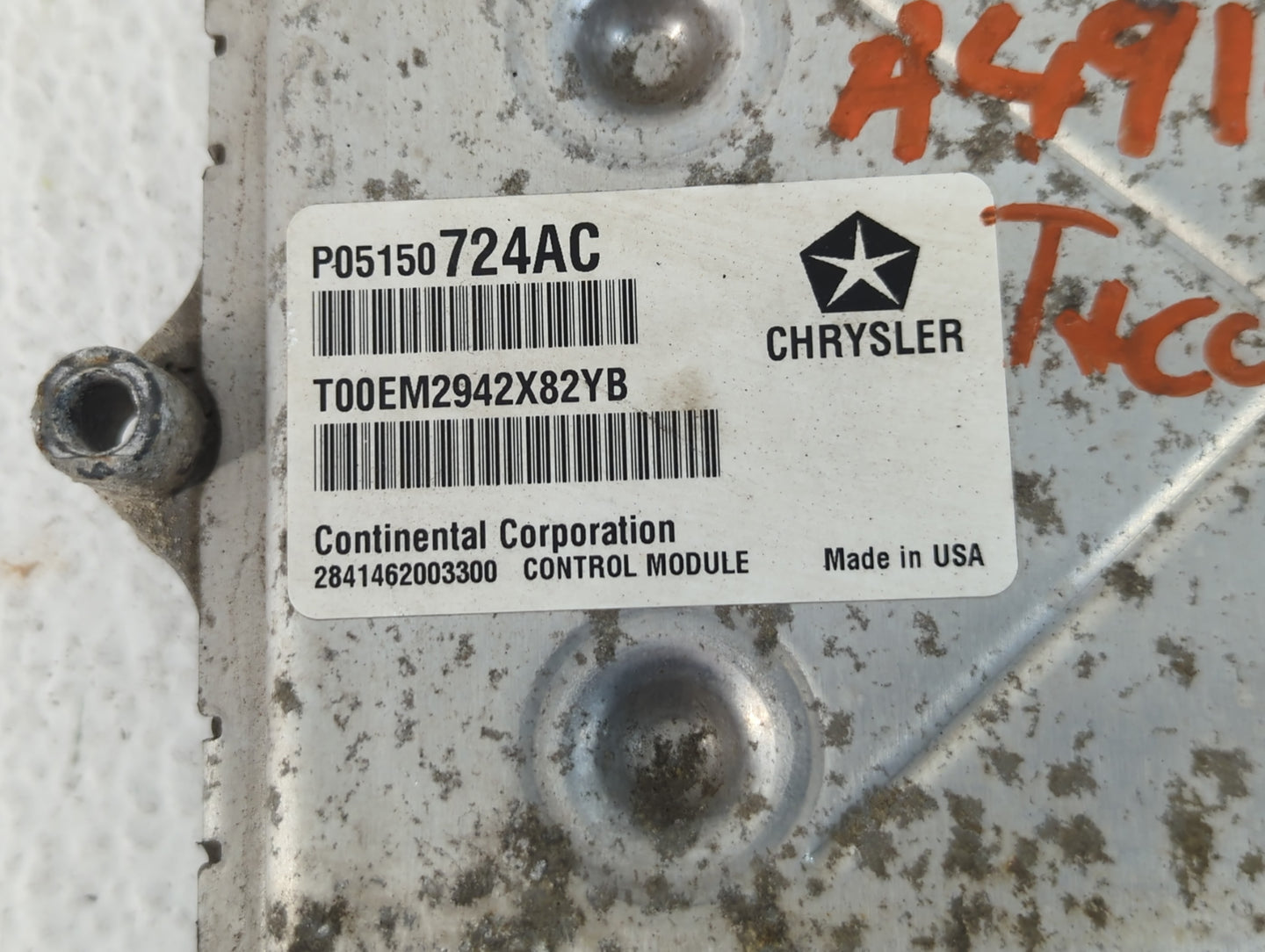 2013 Chrysler Town & Country PCM Engine Control Computer ECU ECM PCU OEM P/N:P05150724AC Fits OEM Used Auto Parts - Oemuseda