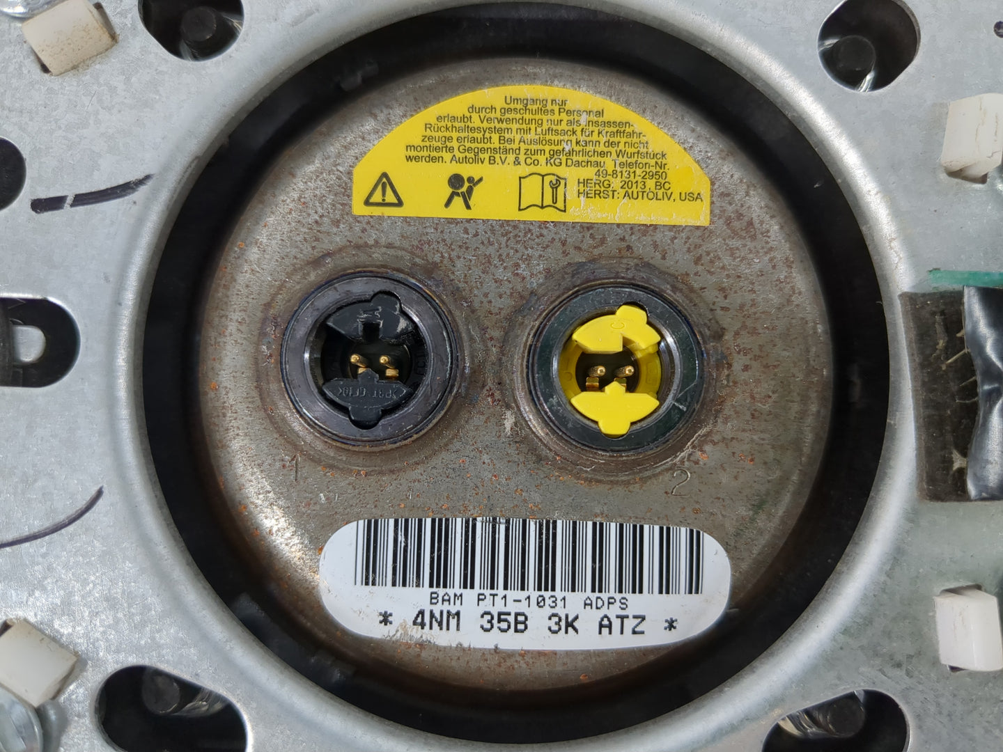 2013-2016 Chrysler Town & Country Air Bag Driver Left Steering Wheel Mounted P/N:P1QK22DX9AG Fits Fits 2013 2014 2015 2016 O