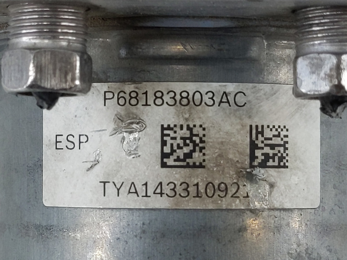 2013 Chrysler Town & Country ABS Pump Control Module Replacement P/N:P68183803AC Fits OEM Used Auto Parts - Oemusedautoparts