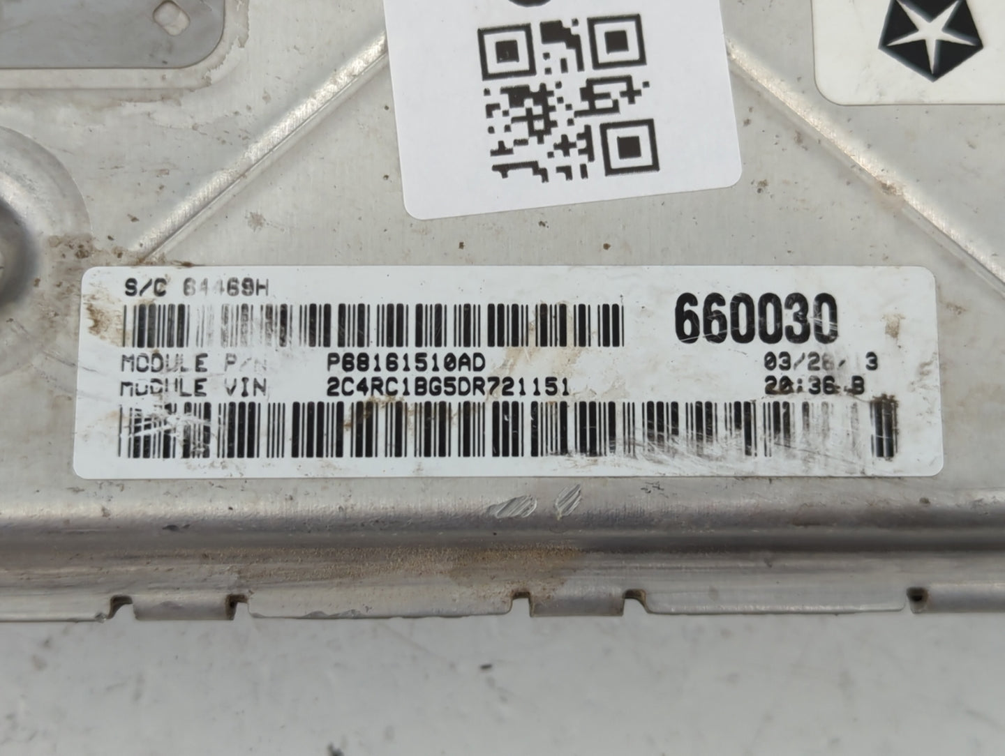 2013 Chrysler Town & Country PCM Engine Control Computer ECU ECM PCU OEM P/N:P68161510AD Fits OEM Used Auto Parts - Oemuseda