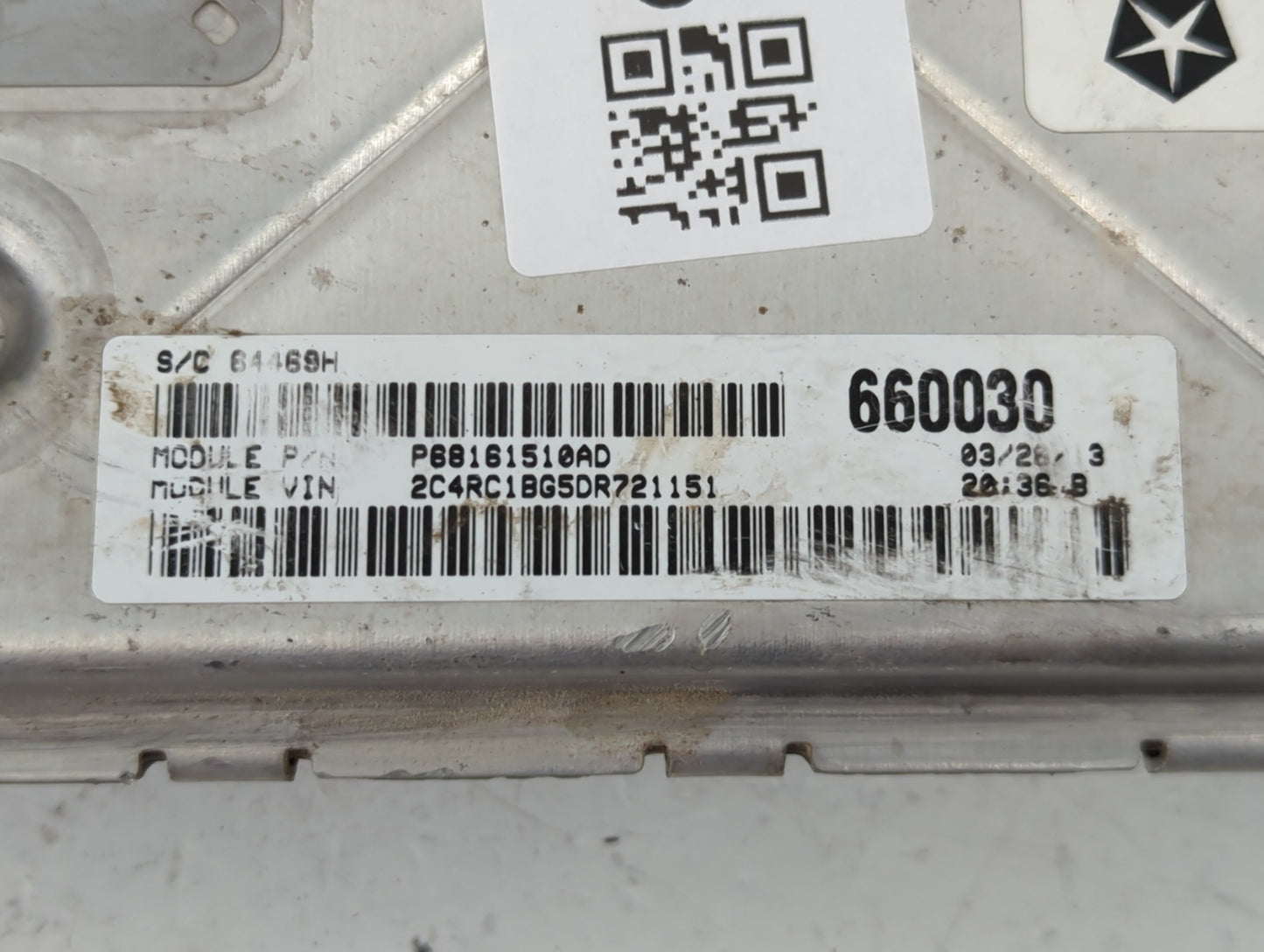 2013 Chrysler Town & Country PCM Engine Control Computer ECU ECM PCU OEM P/N:P68161510AD Fits OEM Used Auto Parts - Oemuseda