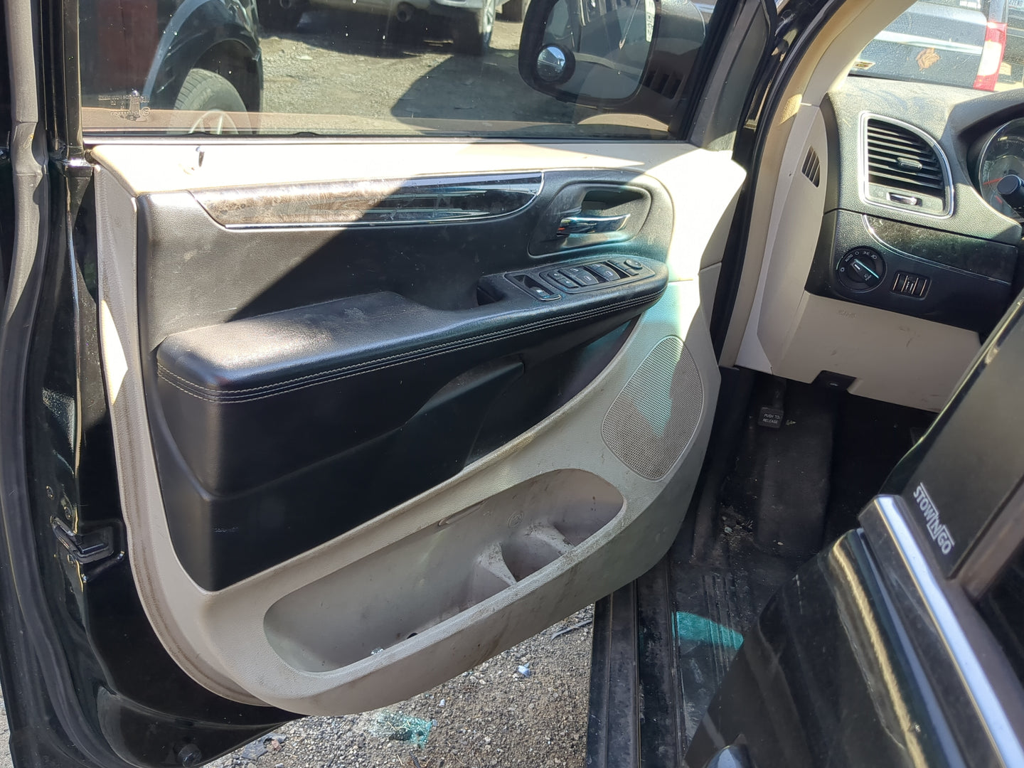 2013 Chrysler Town & Country Front Left Driver Interior Door Panel Trim - Oemusedautoparts1.com
