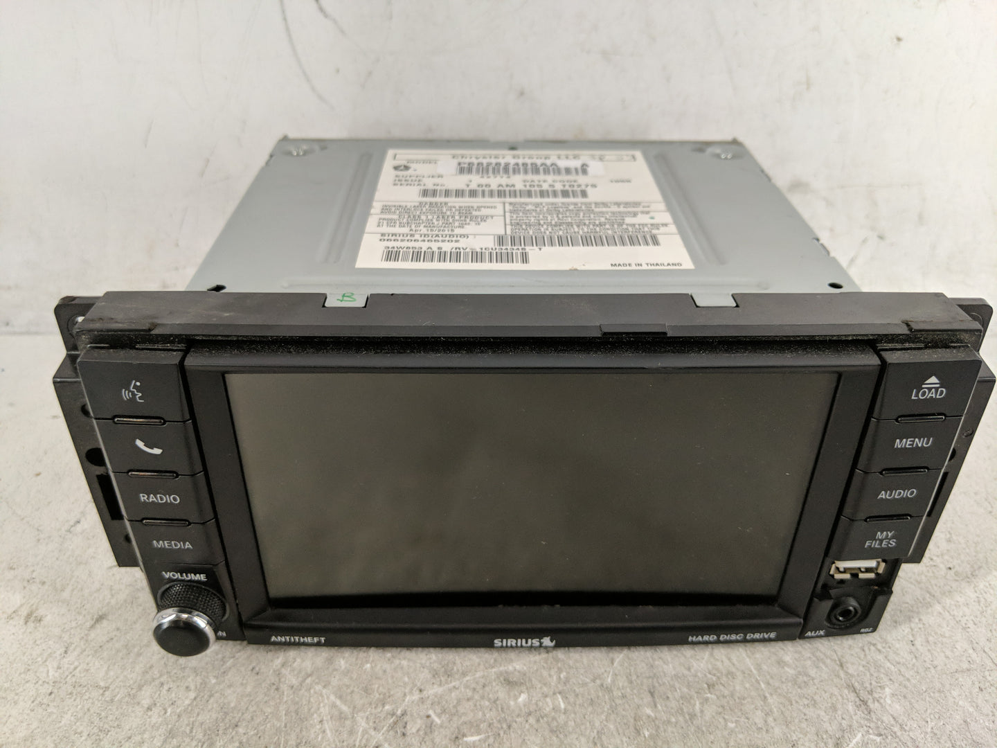 2012-2016 Chrysler Town & Country Radio AM FM Cd Player Receiver Replacement P/N:P05091327AC Fits OEM Used Auto Parts - Oemu