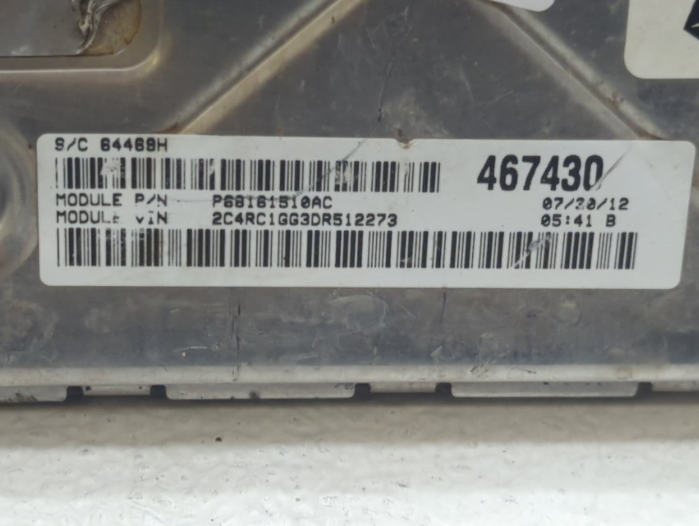 2013 Chrysler Town & Country PCM Engine Control Computer ECU ECM PCU OEM Fits OEM Used Auto Parts - Oemusedautoparts1.com