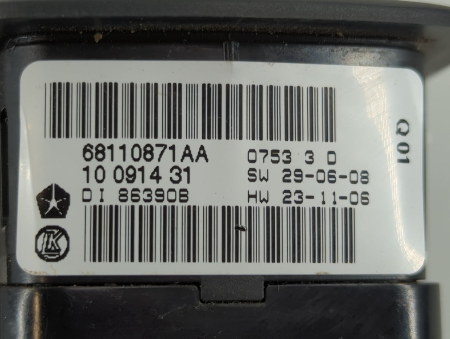 2012-2016 Chrysler Town & Country Master Power Window Switch Replacement Driver Side Left P/N:68110871AA Fits OEM Used Auto 