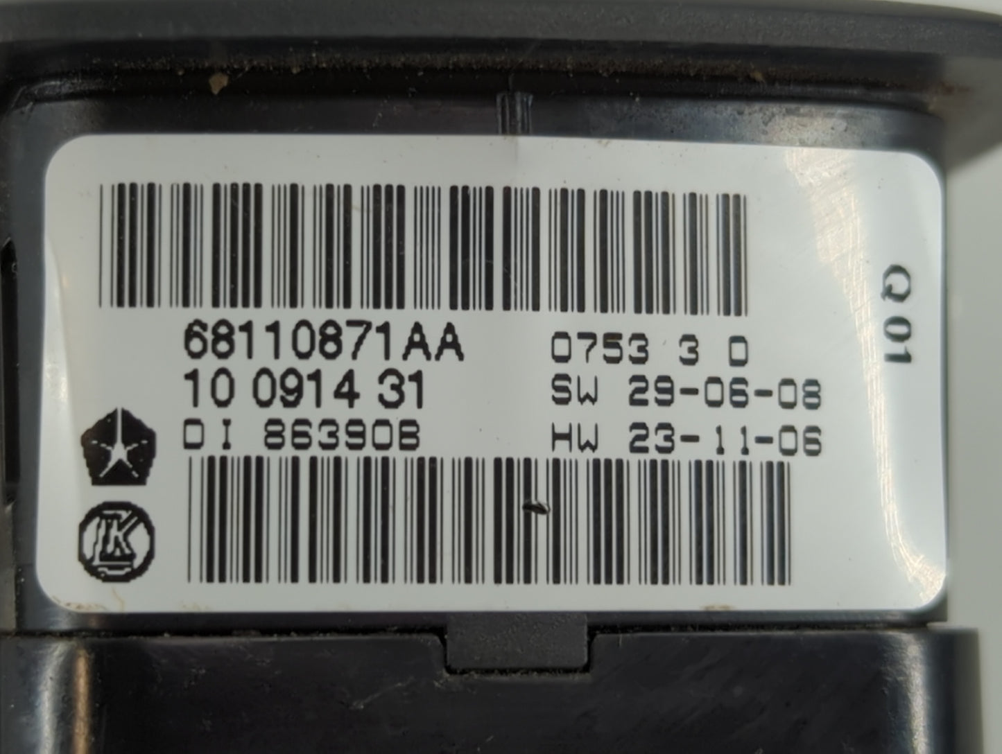2012-2016 Chrysler Town & Country Master Power Window Switch Replacement Driver Side Left P/N:68110871AA Fits OEM Used Auto 