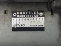 2011-2016 Chrysler Town & Country Car Starter Motor Solenoid OEM P/N:428000-7200 04801839AB Fits OEM Used Auto Parts - Oemus