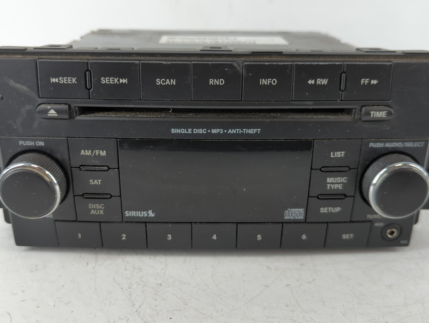 2013-2014 Dodge Avenger Radio AM FM Cd Player Receiver Replacement P/N:P05091163AC Fits Fits 2013 2014 OEM Used Auto Parts -