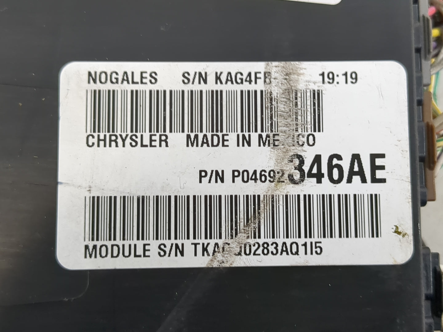 2011-2014 Dodge Avenger Fusebox Fuse Box Relay Module Tipm P04692346ae - Oemusedautoparts1.com