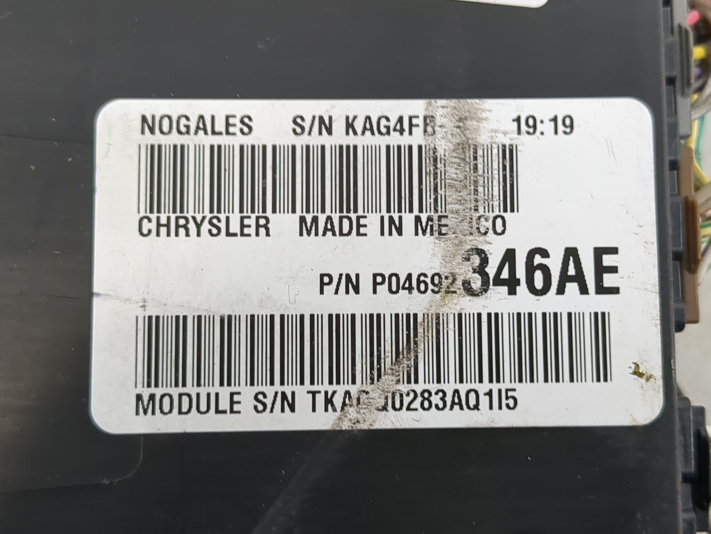 2011-2014 Dodge Avenger Fusebox Fuse Box Relay Module Tipm P04692346ae - Oemusedautoparts1.com
