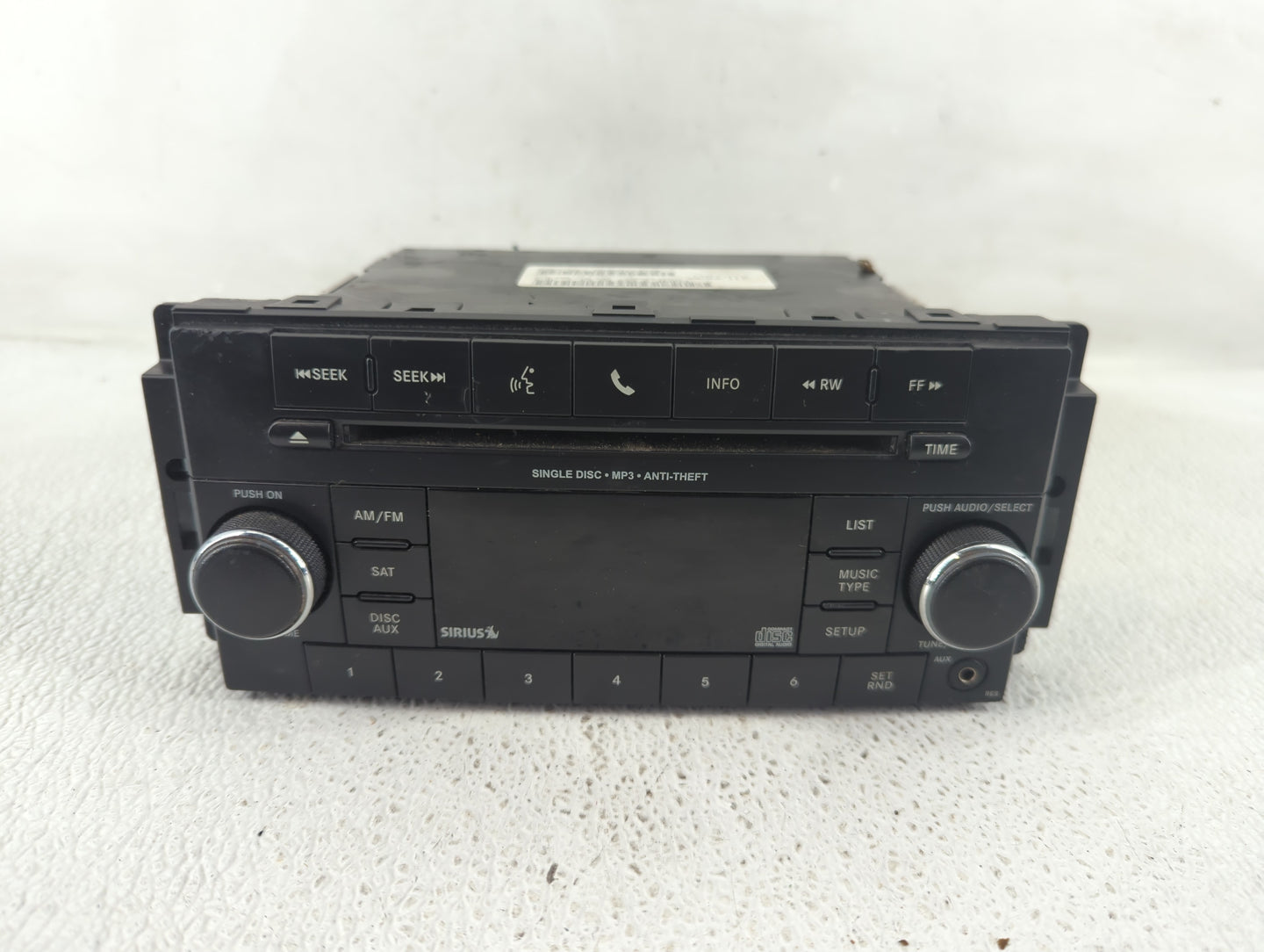 2013-2014 Dodge Avenger Radio AM FM Cd Player Receiver Replacement P/N:P05091197AB Fits Fits 2013 2014 OEM Used Auto Parts -