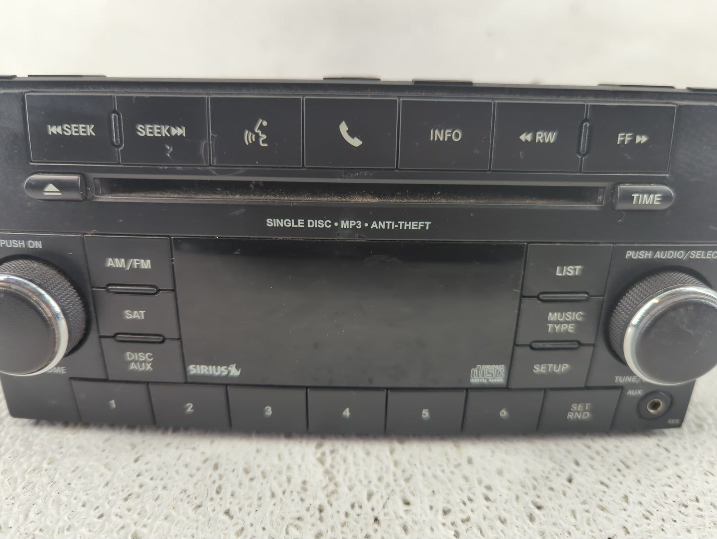 2013-2014 Dodge Avenger Radio AM FM Cd Player Receiver Replacement P/N:P05091197AB Fits Fits 2013 2014 OEM Used Auto Parts -