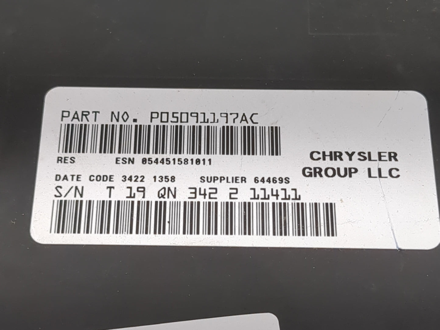 2013 Dodge Avenger Radio AM FM Cd Player Receiver Replacement P/N:P05091197AC Fits Fits 2012 2014 2015 2016 2017 OEM Used Au