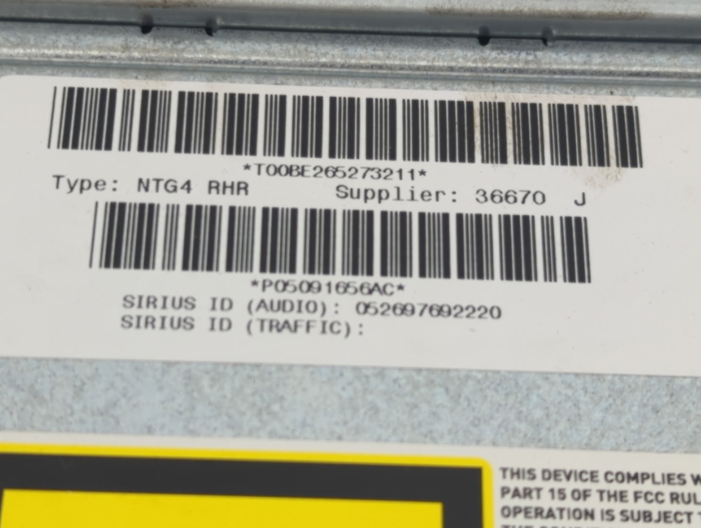 2011 Dodge Avenger Radio AM FM Cd Player Receiver Replacement P/N:P05091656AC T00BE265273211 Fits Fits 2013 2014 OEM Used Au