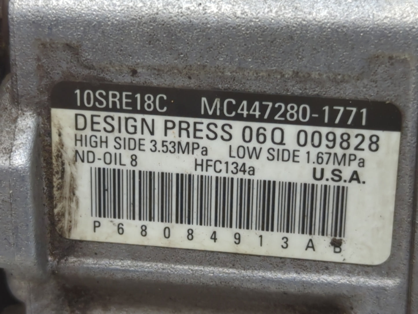 2011-2014 Dodge Avenger Air Conditioning A/c Ac Compressor Oem - Oemusedautoparts1.com