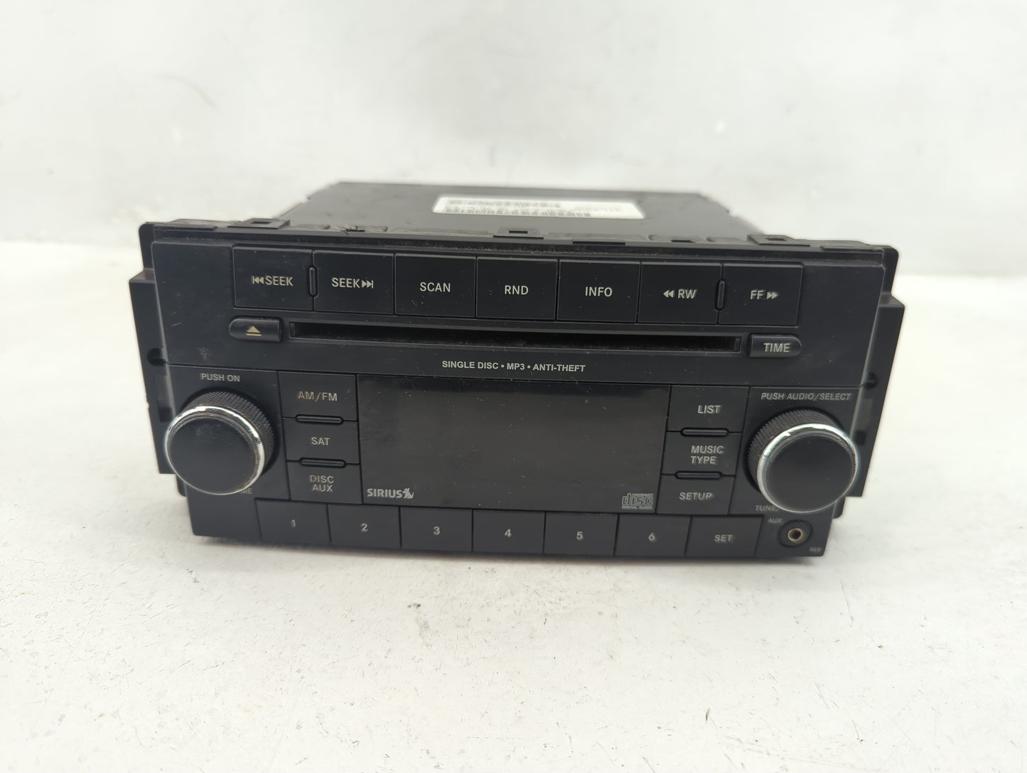 2013-2014 Dodge Avenger Radio AM FM Cd Player Receiver Replacement P/N:P05091163AC Fits Fits 2013 2014 OEM Used Auto Parts -