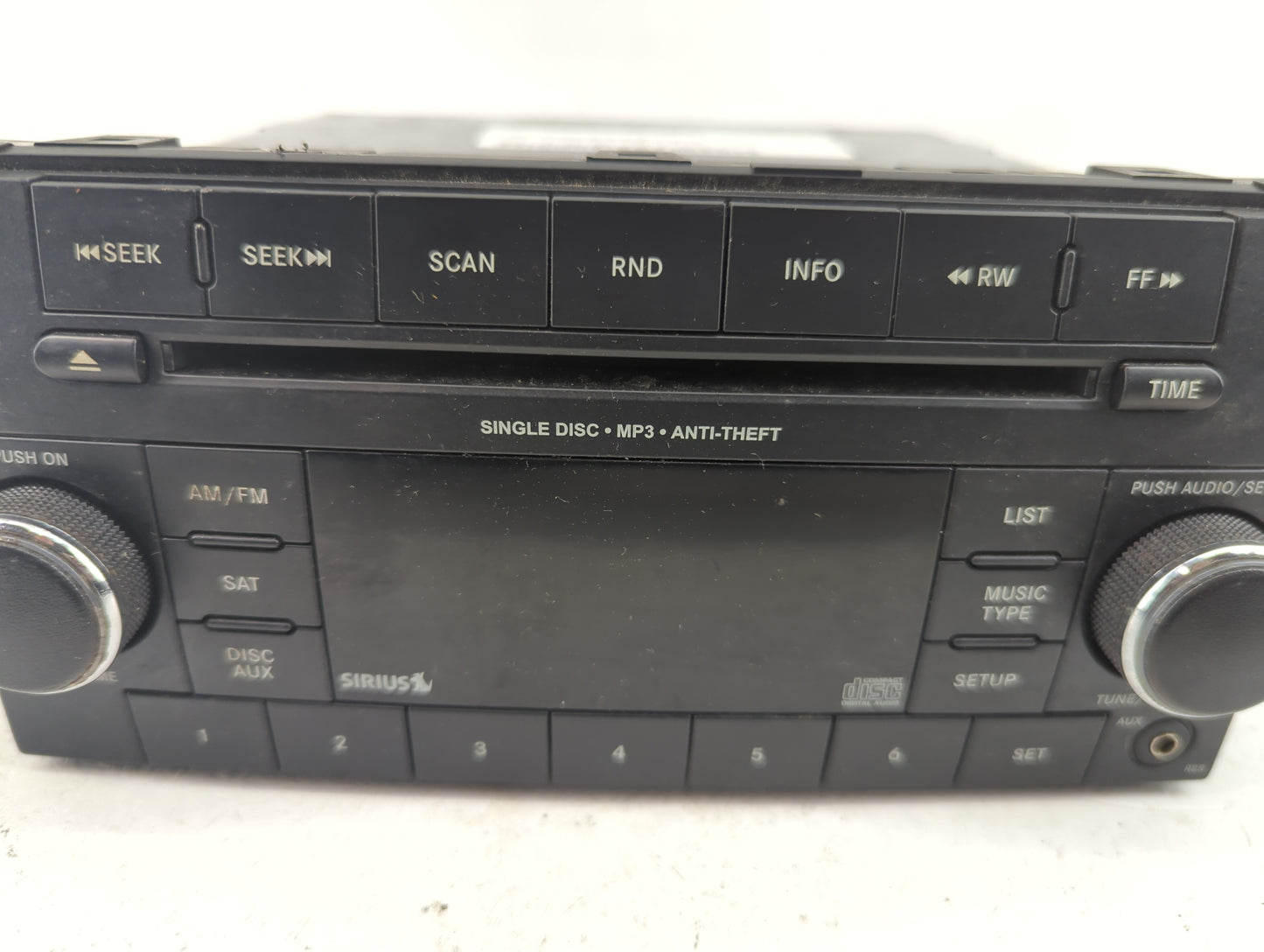2013-2014 Dodge Avenger Radio AM FM Cd Player Receiver Replacement P/N:P05091163AC Fits Fits 2013 2014 OEM Used Auto Parts -